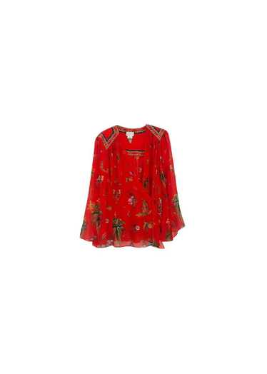 Camilla Red silk chiffon blouse - image 1