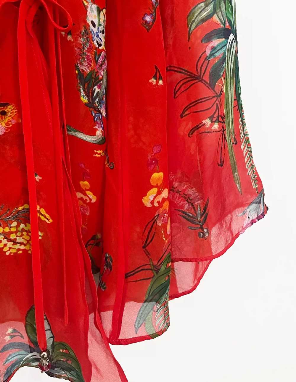 Camilla Red silk chiffon blouse - image 4