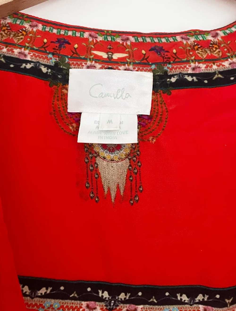Camilla Red silk chiffon blouse - image 5