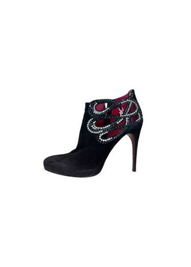 Cesare Paciotti Crystal Embellished Suede Cut-Out 