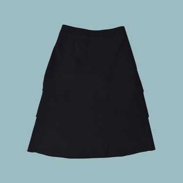 Valentino VALENTINO Layered Black Wool Skirt Made… - image 1