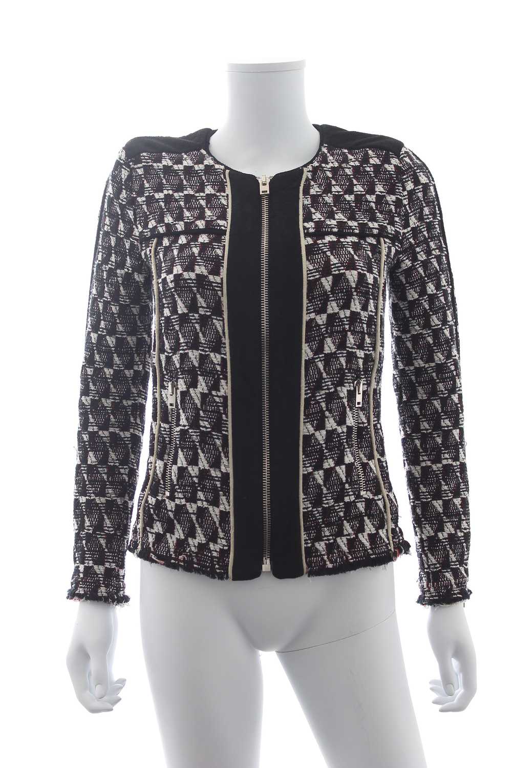 Iro Leather Trimmed Tweed Jacket - image 2
