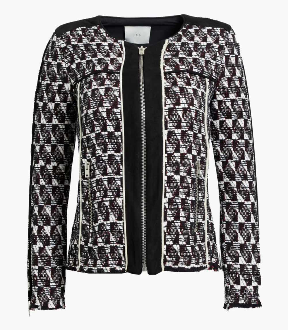 Iro Leather Trimmed Tweed Jacket - image 6