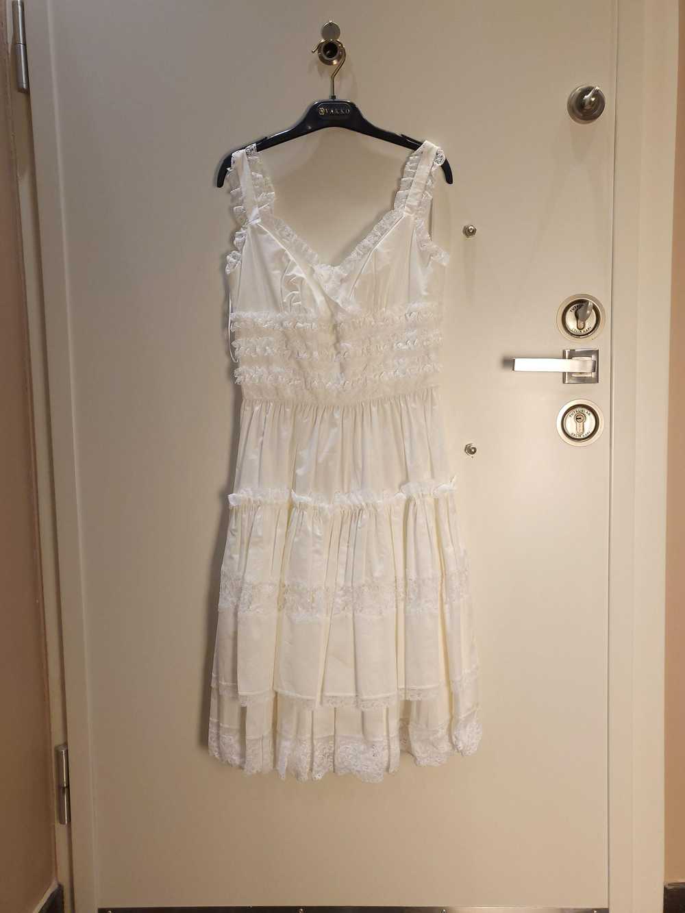 Dolce & Gabbana white cotton & lace tiered dress - image 6
