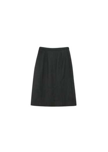 Chanel Boutique Black Wool Vintage Skirt - image 1