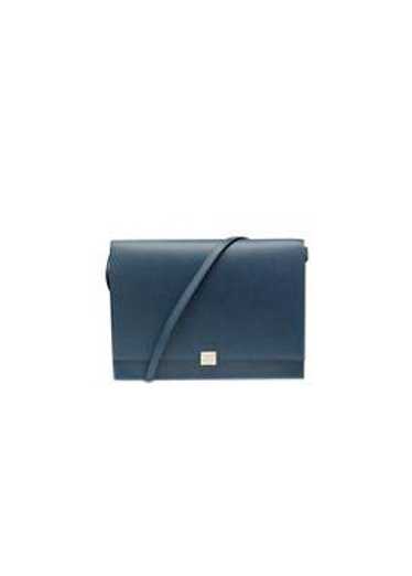 Smythson Blue Leather Grosvenor iPad Clutch