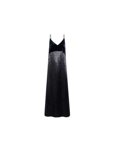 Maje Ryck Velvet-paneled Satin Maxi Slip Dress