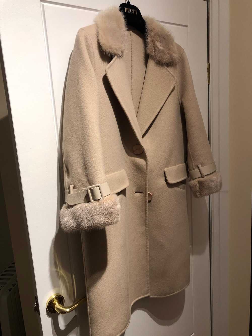 MaxMara Wool & Cashmere Coat with Mink Fur Trim - image 5