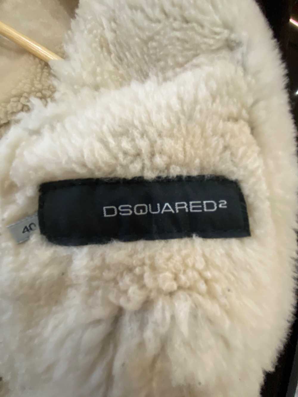 DSquared Brown Leather & Shearling Jacket - image 5