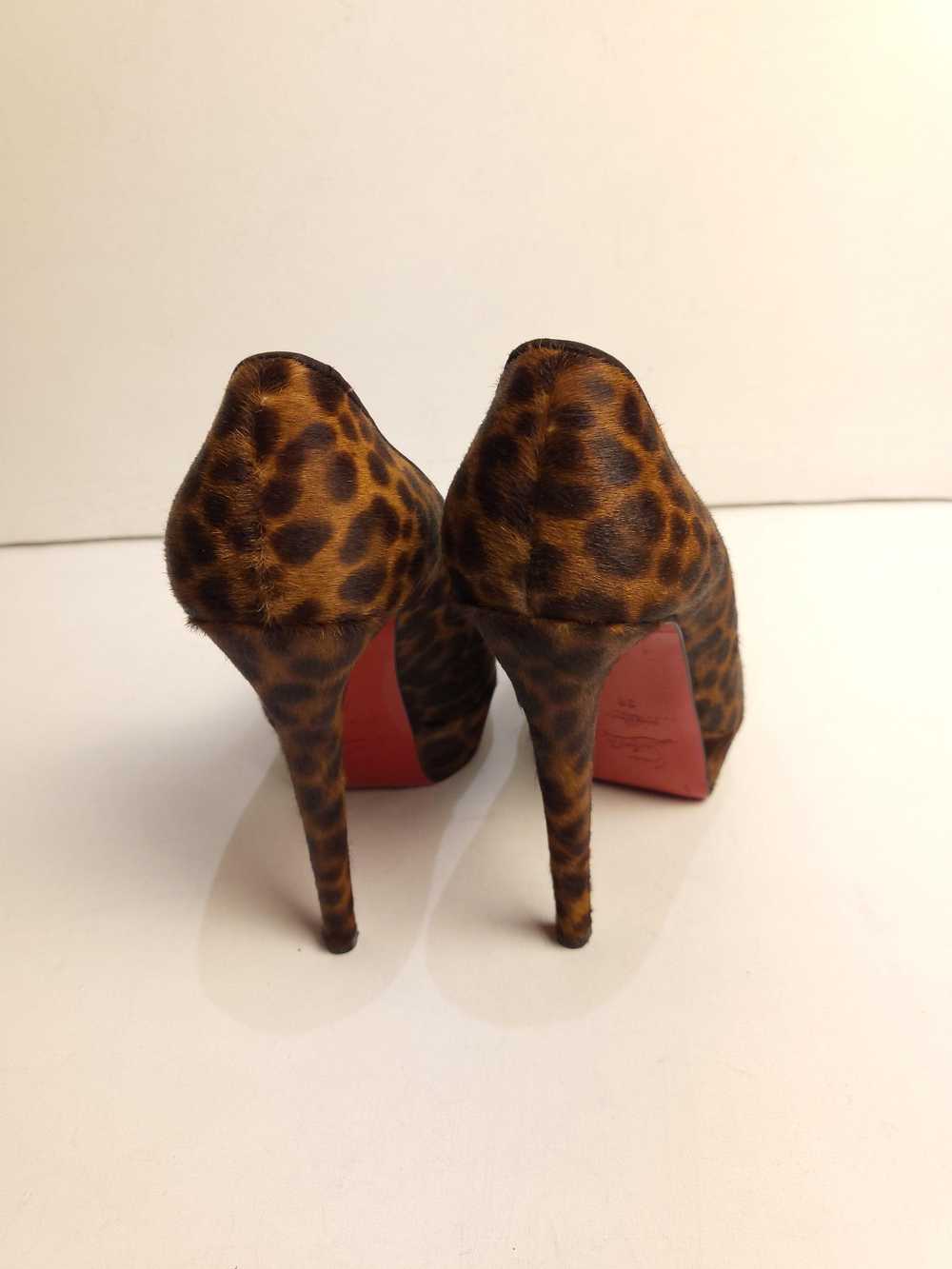 Christian Louboutin leopard print pony hair heele… - image 6