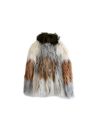Chanel multicolour faux-fur yeti coat