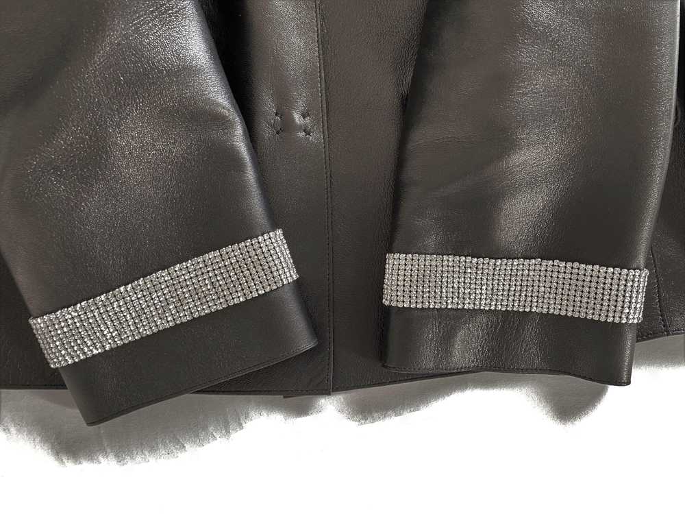 Product Details black leather cropped jacket - image 12