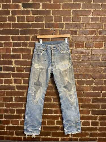 Levi's Thrashed and repaired 501s