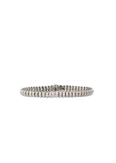 Bespoke 18ct white gold & white diamond bracelet - image 1
