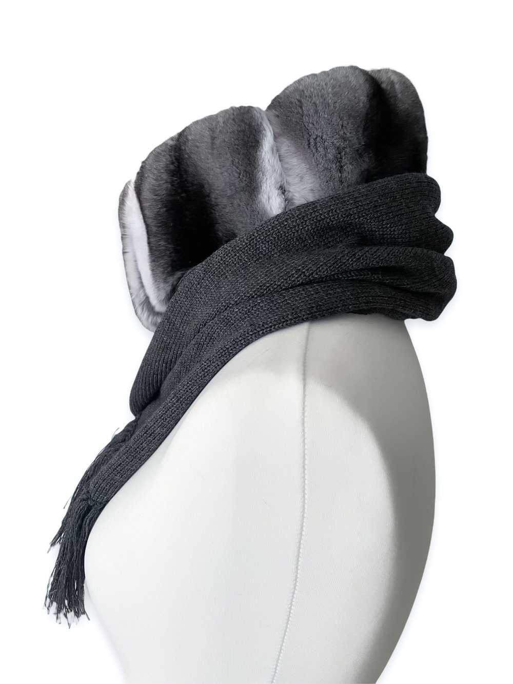 FurbySD Chinchilla Fur & Merino Wool Scarf - image 11