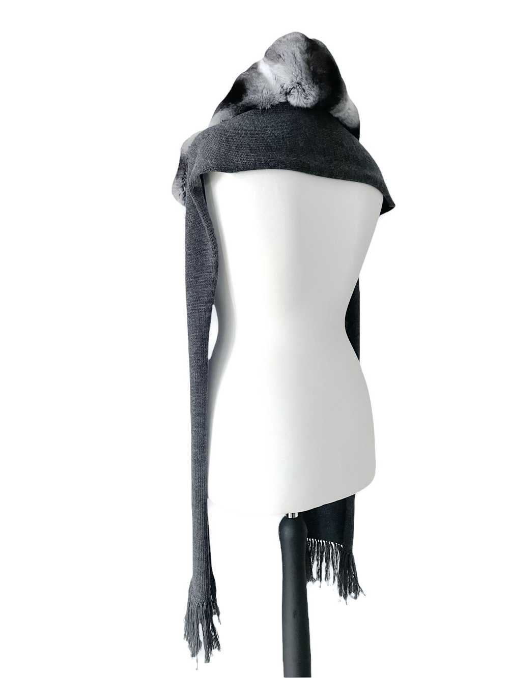 FurbySD Chinchilla Fur & Merino Wool Scarf - image 7