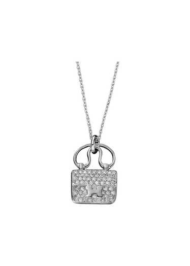 Hermes 18k Rose Gold Diamond Kelly Amulettes Pendant Necklace – Madison  Avenue Couture