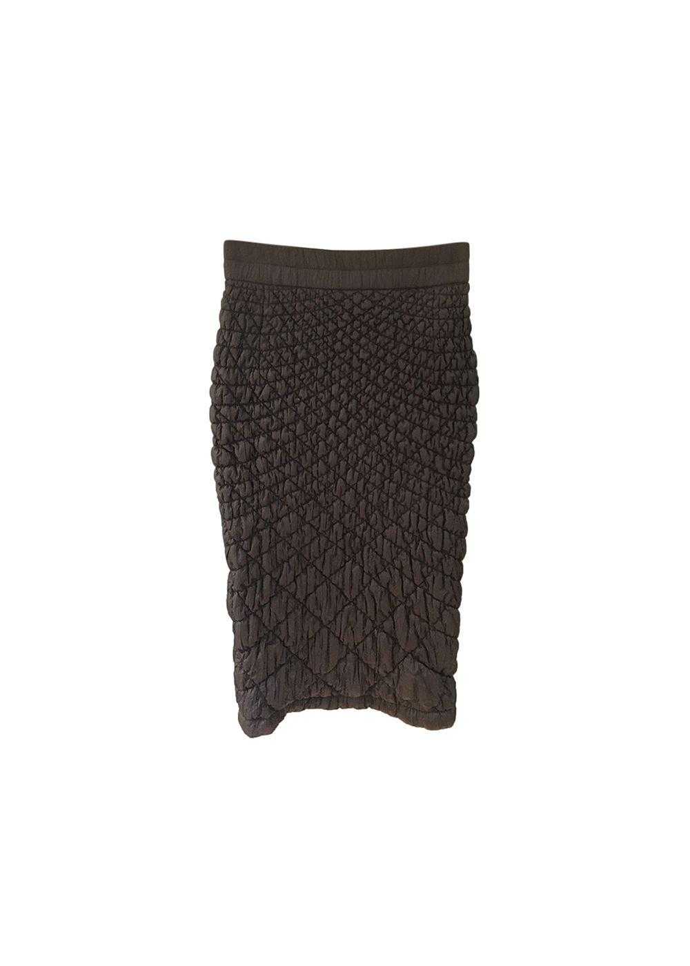 Ermanno Scervino Black Matelasse Skirt - image 1