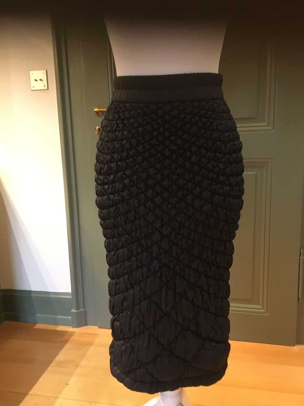 Ermanno Scervino Black Matelasse Skirt - image 2