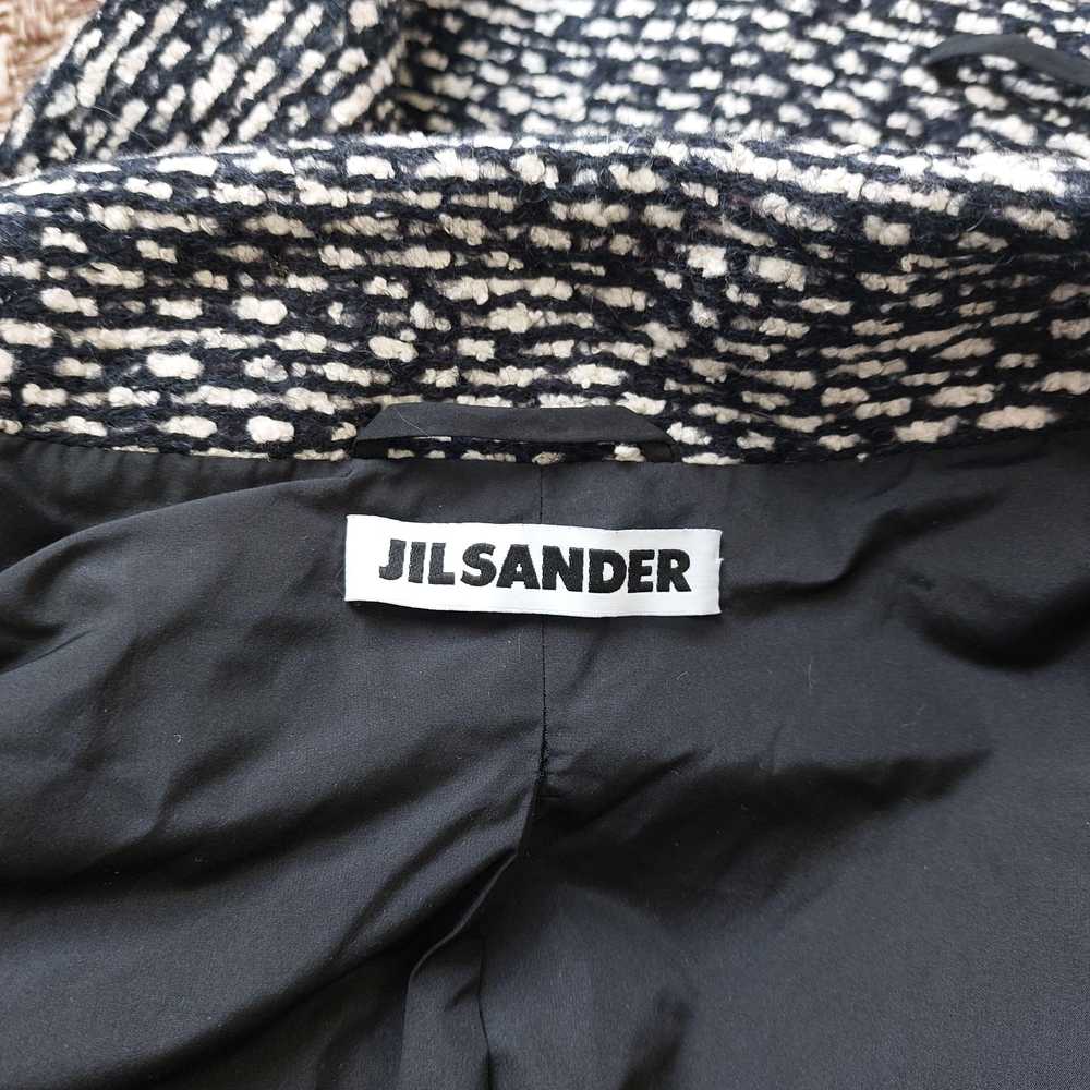 Jil Sander Tweed Wool Funnel Wrap coat - image 5