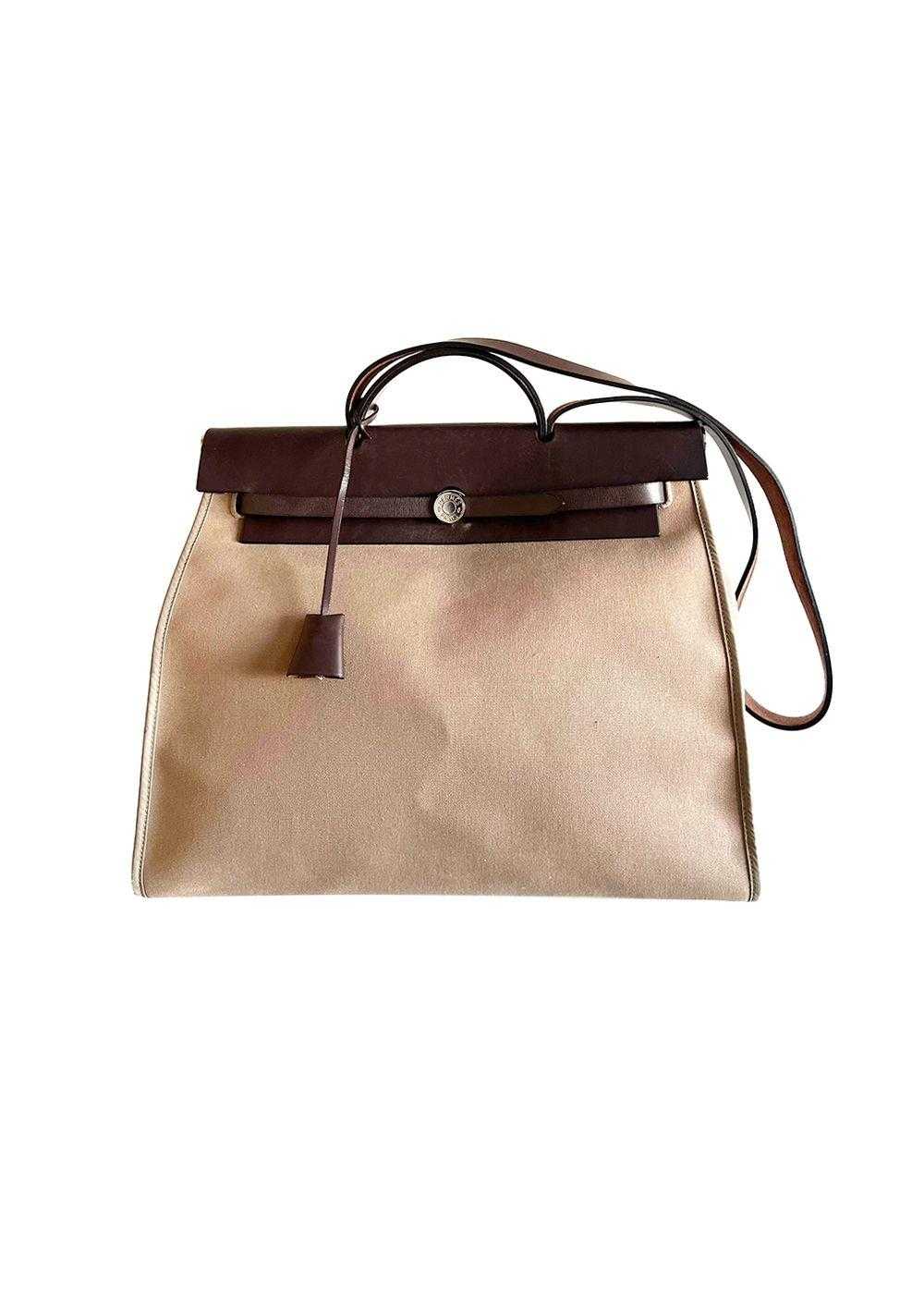 Hermes Canvas & Leather Herbag Zip 35 PHW - image 1