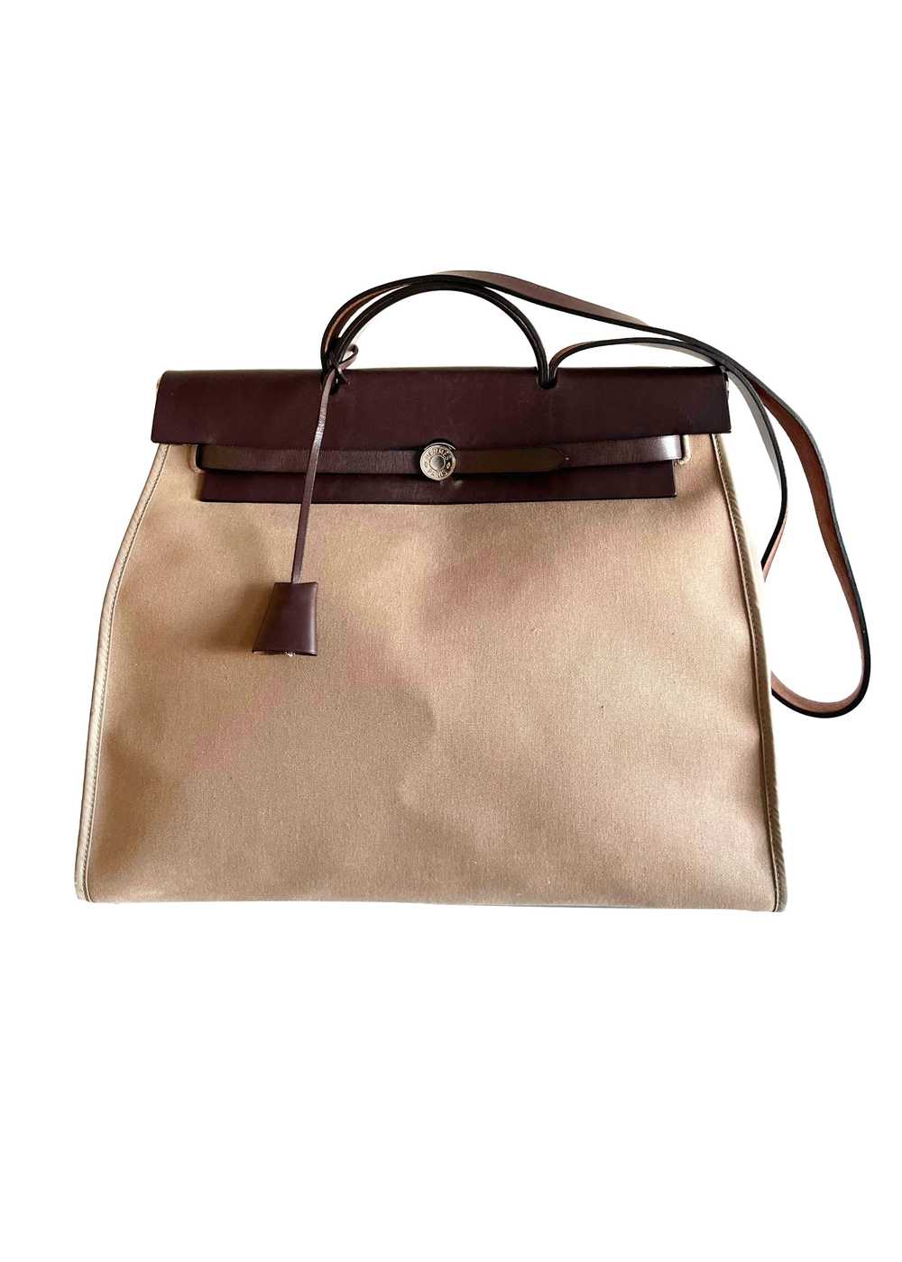 Hermes Canvas & Leather Herbag Zip 35 PHW - image 2