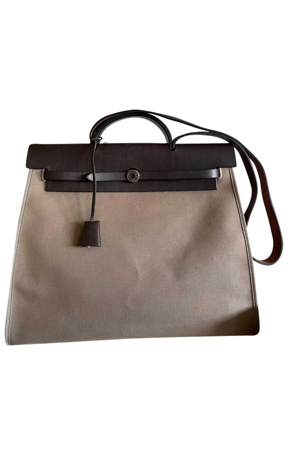 Hermes Canvas & Leather Herbag Zip 35 PHW - image 4