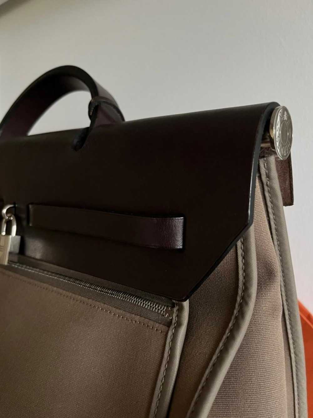 Hermes Canvas & Leather Herbag Zip 35 PHW - image 5