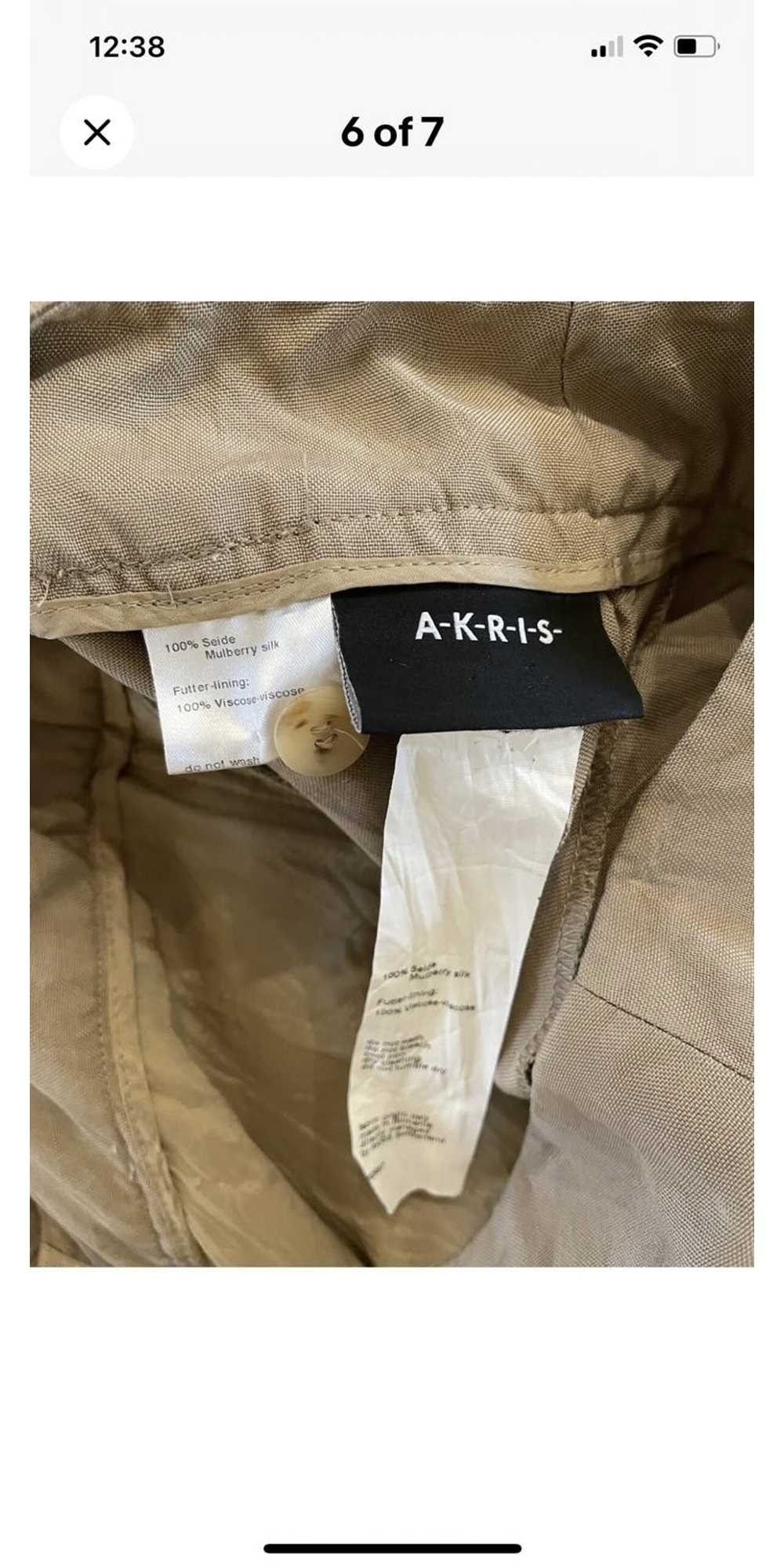 Akris Flat Front Silk Trouser - image 4
