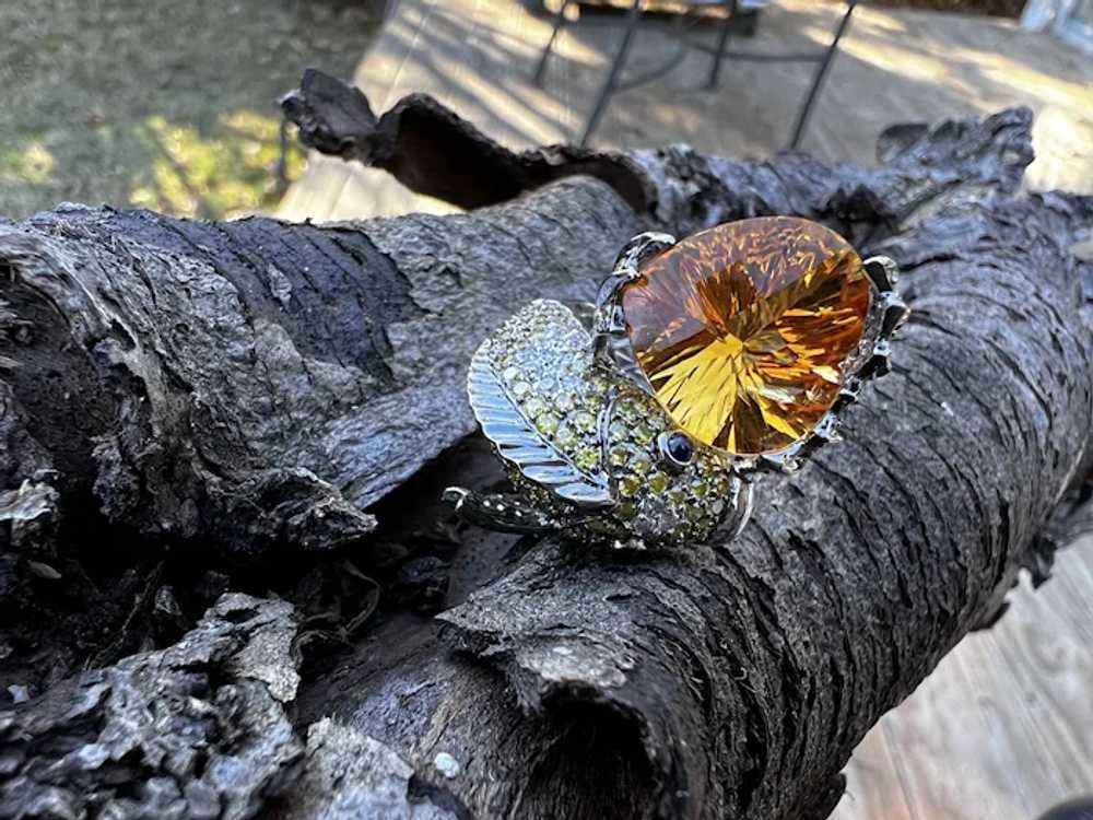 18K Yellow Gold Citrine, Yellow and White Diamond… - image 4