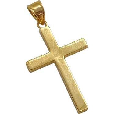 Cross Pendant 14K Gold Simple Basic Design