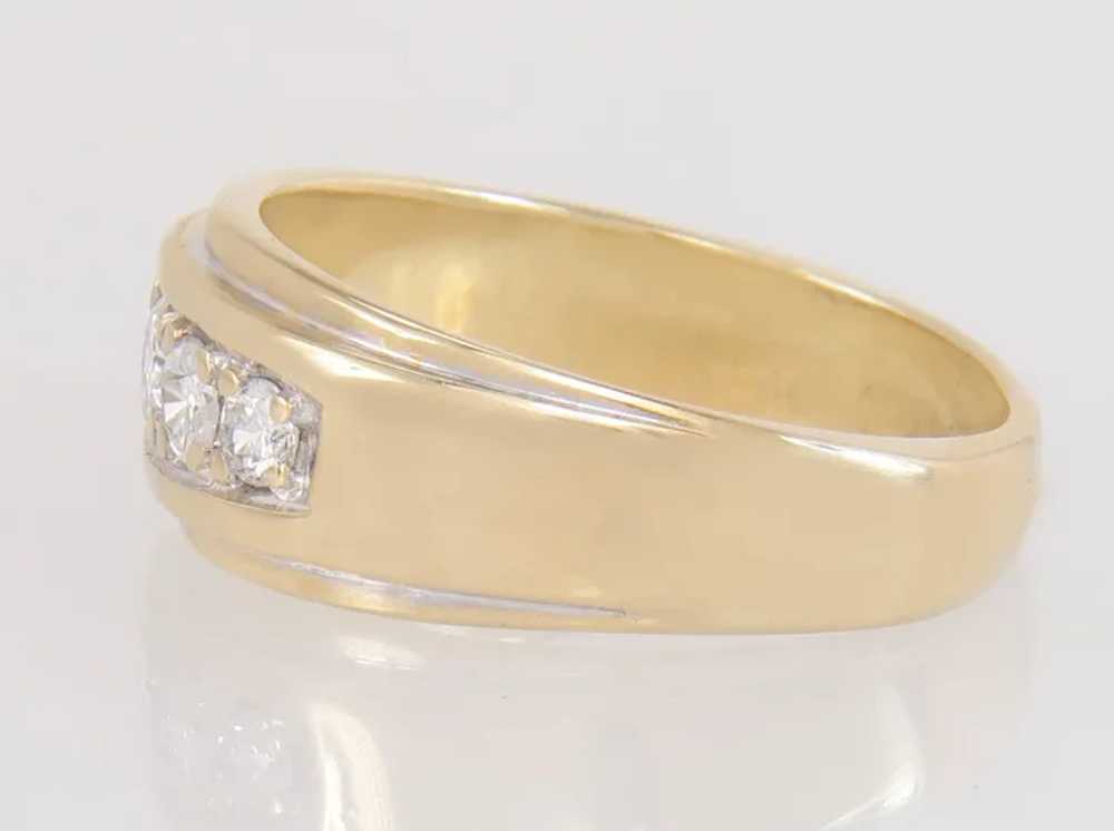 Designer 14K Yellow Gold .50ct Genuine Diamond Me… - image 3