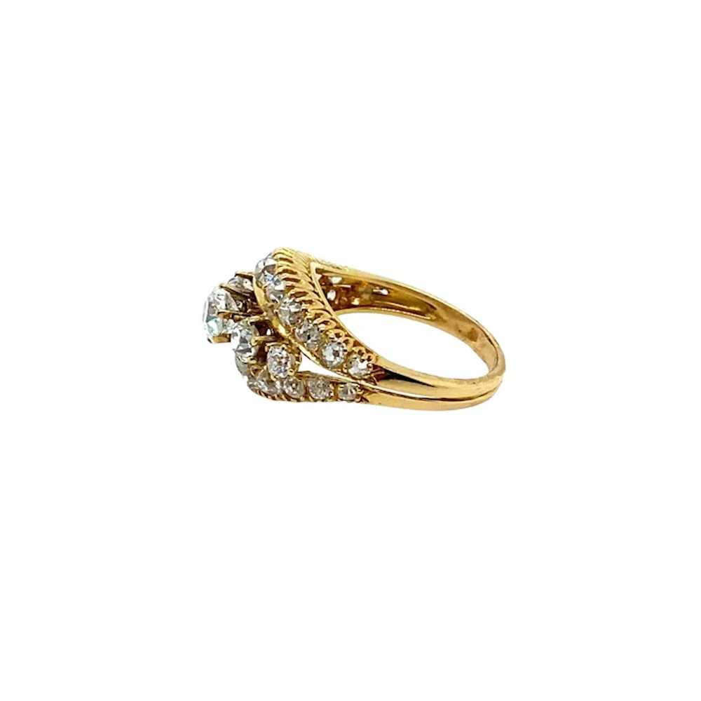 Antique 18K Yellow Gold Diamond Ring - image 2