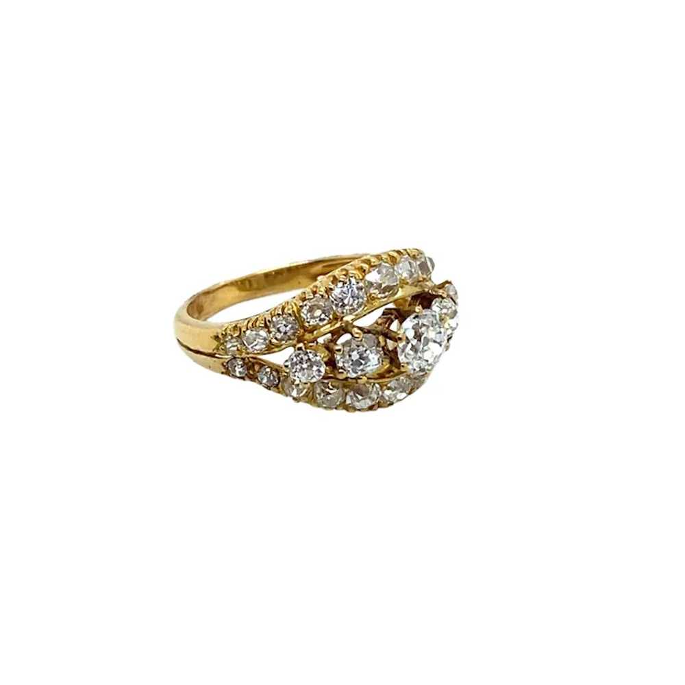 Antique 18K Yellow Gold Diamond Ring - image 4