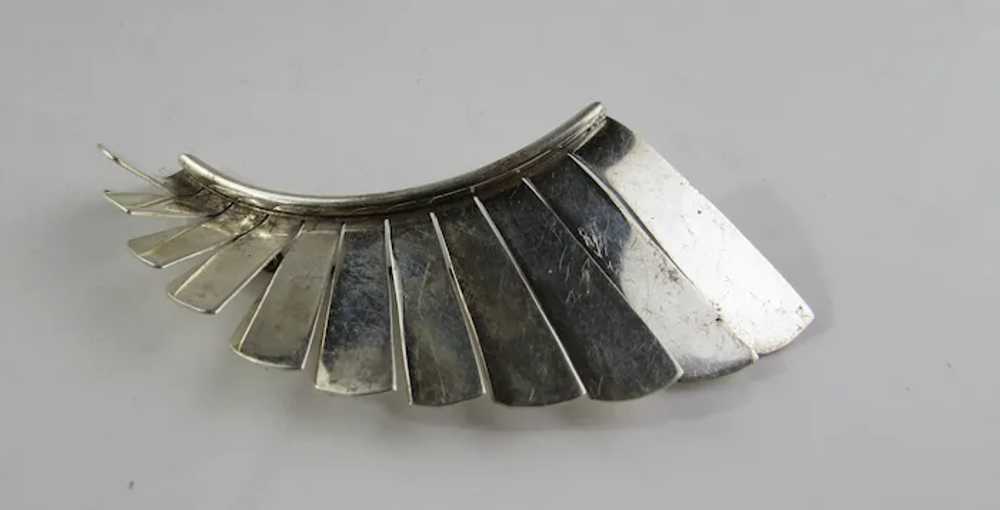 Sterling Silver Mexican Modernist Pin Artist Sign… - image 11