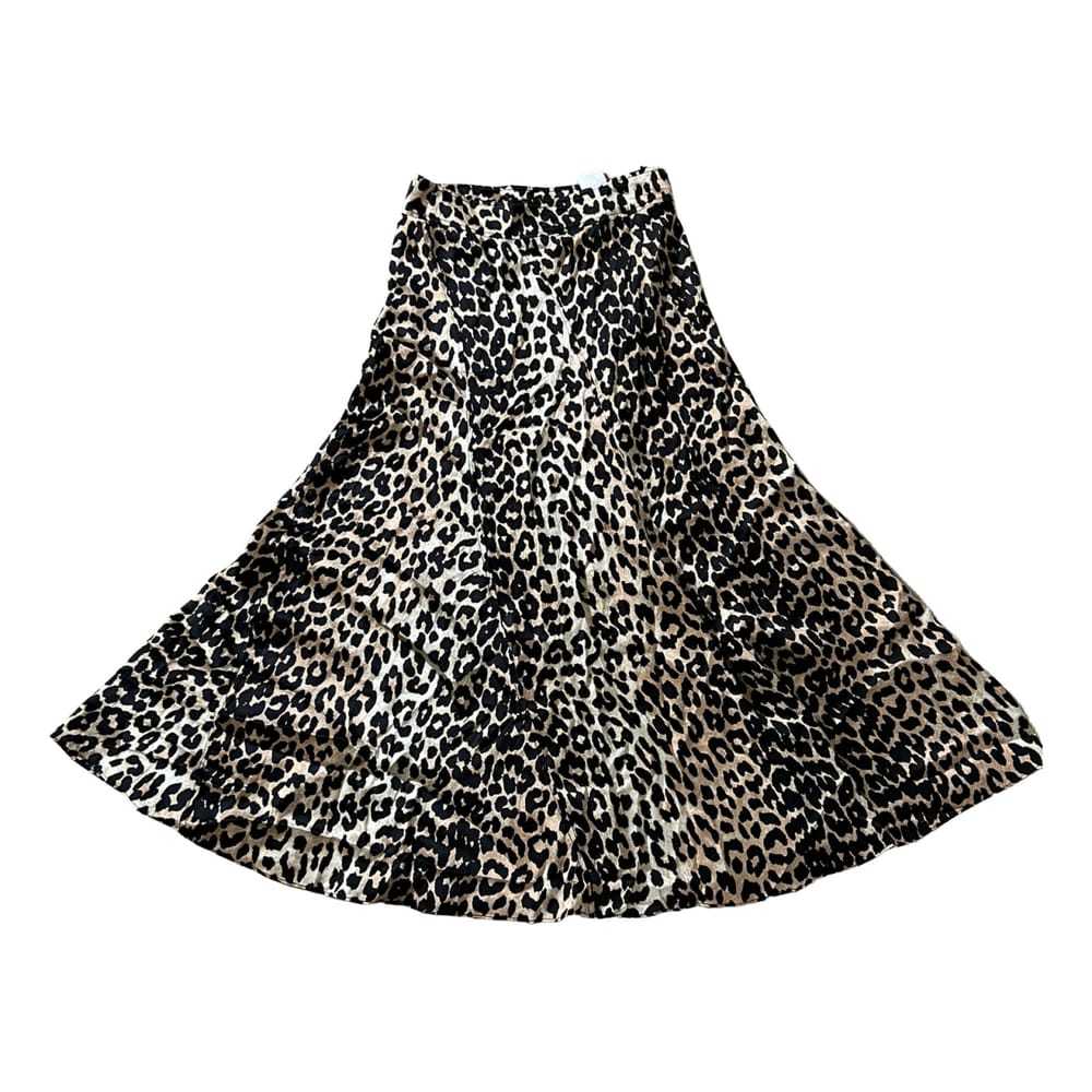 Ganni Silk mid-length skirt - image 1