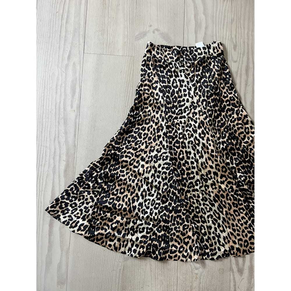 Ganni Silk mid-length skirt - image 4