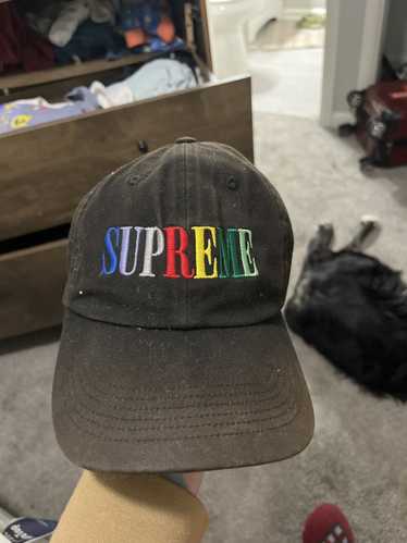 Supreme Black multicolor supreme stitching