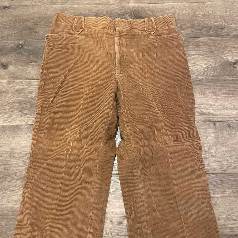 Vintage 80s VTG Tan Chunky Cotton Corduroy Pants … - image 3
