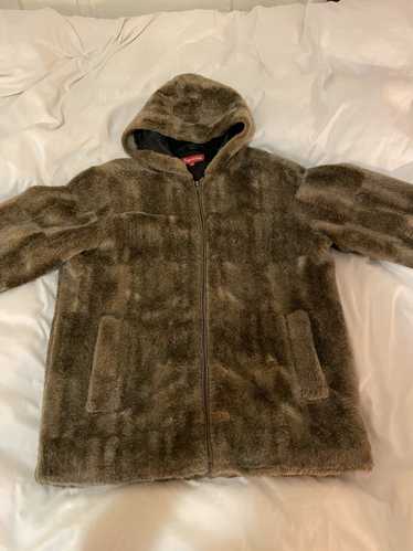 Supreme Faux Fur Hooded Zip Jacket