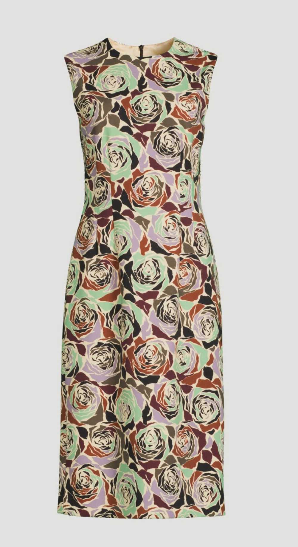 Dries Van Noten Rose Print Sleeveless Midi Dress - image 2