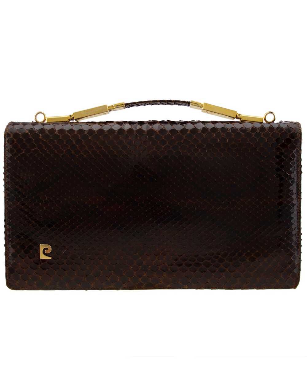 Pierre Cardin Brown Top Handle Clutch - image 1