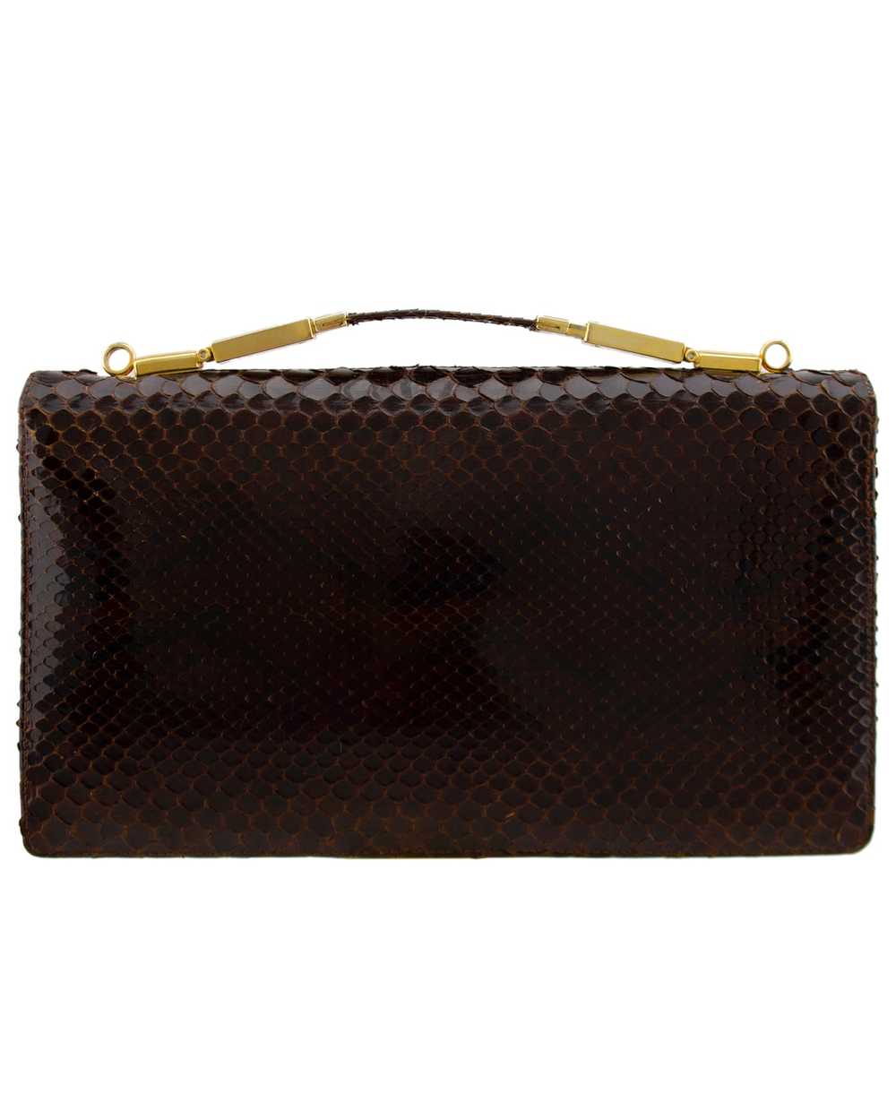 Pierre Cardin Brown Top Handle Clutch - image 3