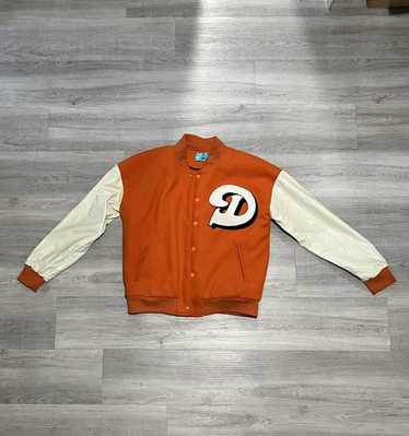 Vintage Orange Big D Varsity Jacket