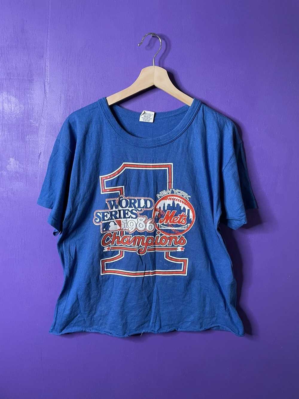 Men's New York Mets Homage Royal 1986 World Series Champions Tri-Blend  T-Shirt