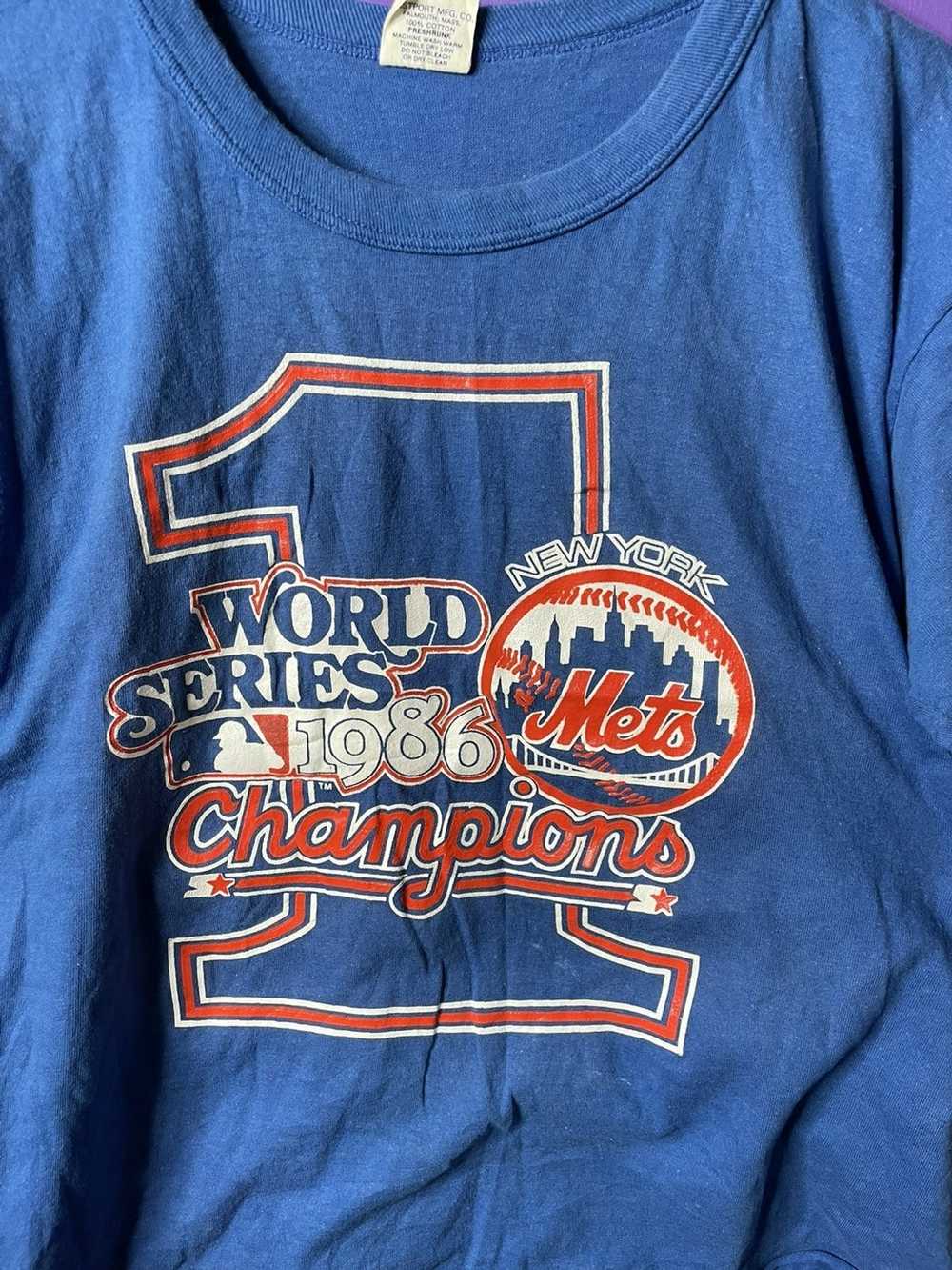 VTG 1986 New York Mets World Series Baseball T-Shirt 80's