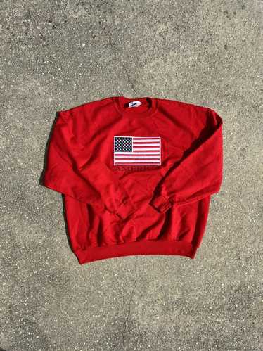 Streetwear × Vintage Red America Sweater