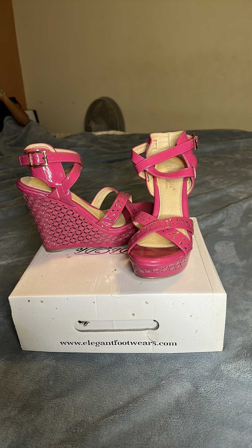 Other Fuchsia wedge platform sandal - image 1