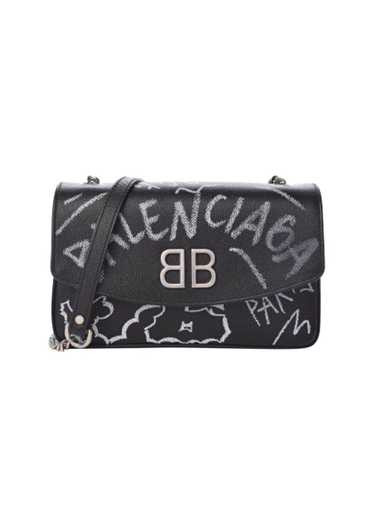 Balenciaga Bb Chain Wallet Destroyed Blue Denim Cross Body Bag -  MyDesignerly