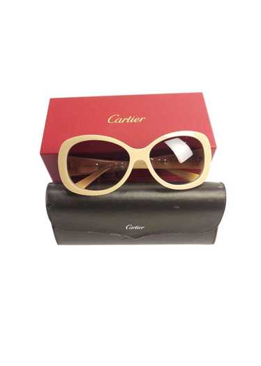 Cartier Beige Round Sunglasses